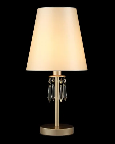 Настольная лампа RENATA LG1 GOLD Crystal Lux бежевая 1 лампа, основание золотое металл в стиле арт-деко  фото 4
